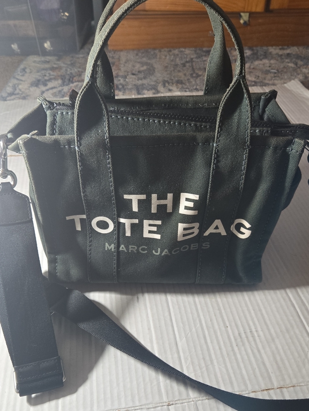 Marc Jacobs Green Canvas Mini Tote with Logo